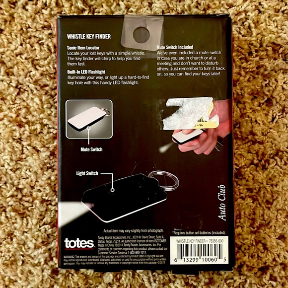 Totes Whistle Key Finder with LED light - Picture 2 of 2